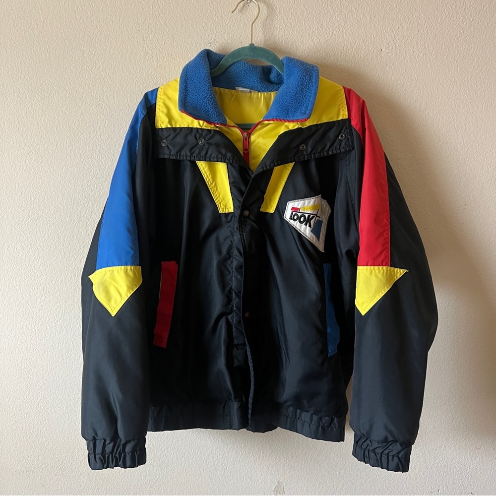 LOOK 80s Vintage Primary Colors Jacket Rare Medium